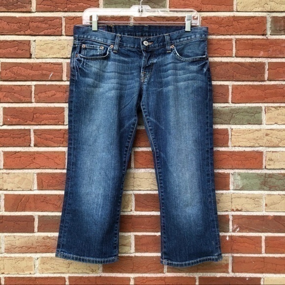 Lucky Brand Lil Paradise Button Fly Blue Crop Pants 👖
